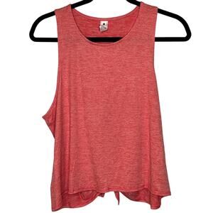 Yogalicious Pink Sleeveless Tank Top Split Back Tie Option Large‎